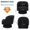 360° Swivel Accent Chair Upholstered Barrel Chair w/Striped Backrest Living Room