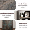 181cm Tall Bookshelf Free Standing Storage Shelf Unit with Storage Dark Oak