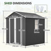 Garden Shed With Window Doors Outdoor Steel Apex Roof Tool Foundation