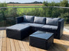 Victoria Rattan Garden Furniture Corner Sofa Lounge Set In/Outdoor Extra Wide