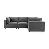 Dusk Boston Grey Velvet Small Right Hand L-Shape Sofa RRP £1929