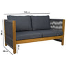 4 Seater Grey Rope Garden Sofa Set - Como FTR089