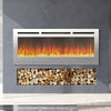 LED Fireplace Media Wall Fire Wall Mounted / Standing Electric Heater 40-100in
