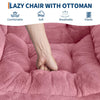 Comfy Lazy Chair with Footstool Relax Lounge Chair Accent Armchair Sofa Chair