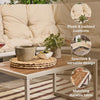 Garden Furniture 5 Seater Corner Sofa Table Set Cushioned Outdoor Patio Natural