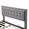 Ottoman Storage Gas Lift Bed Upholstered 4ft6 Double Bed Frame with Drawer Grey