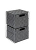 2 Drawer Woven Strap Storage Cabinet for Bedroom, Bathroom - 4 colours