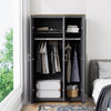 Wooden 3 Door Wardrobe with Hanging Rail Drawers Bedroom Storage Furniture