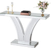 100CM Mirrored Console Table, Modern Sliver Entryway Table with Crystal Frames
