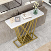 Gold Console Table Modern Sofa Table-White