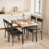 Dining Table Set with 2/4 Chairs, Modern Design for Kitchen, Home, Patio, Garden
