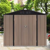 Metal Steel Garden Shed 6x8ft,3x5ft Storage Sheds Lockable Outdoor Tool House