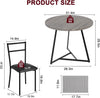 Dining Table for 2 – Round Kitchen Table with Metal Frame & Space Saving Design
