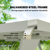 7 Pieces Garden Dining Set with Stackable Chairs with Umbrella Hole