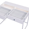 Dressing Table with 2 Drawers and LED Light Strip Hollywood Makeup Vanity Desk