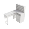 Professional Manicure Table Nail Technician Desk Beauty Salon Station with Shelf