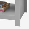 Light Grey Coffee Table Living Room Modern Solid with Storage Shelf