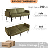 2-3 Seater Convertible Futon Sofa Bed Upholstered Fabric Sleeper Couch