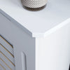 White Radiator Cover Cabinet Furniture MDF Wood Horizontal Grill Shelf - X Large