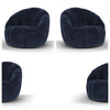 Sofology Waldorf Navy All Over Soft Chenille Swivel Accent Chair RRP £639