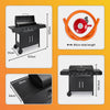 Gas BBQ, 6+1 Burner Barbeque Grill with Gas Hose & Regulator
