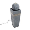 Electric Water Feature Outdoor Garden Fountain Rotating Ball LED Lights Statue