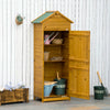 Wooden Garden Storage Shed Tool Cabinet w/ Lockable Door Roof 191.5 X 79 X 49 cm