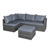 6 Seater Rattan Garden Corner Sofa Set Outdoor Furniture Grey Thick Cushions