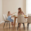 2PCS Faux Leather Dining Chairs Upholstered seat with Metal Legs Kitchen Vojsnjm