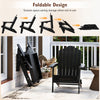 Outdoor Fire Pit Chair Folding Adirondack Chair with High Backrest