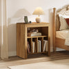 Industrial Record Player Cabinet with Wheels, Vinyl CD Media Storage Side Table