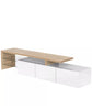 TV Unit Cabinet Stand High-gloss Sideboard with LED Lights Glass Shelves White