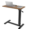 Overbed Bedside Desk Rolling Laptop Stand Tilting Table with Wheels Adjustable