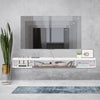 120CM Floating TV Stand, Wall Mounted Console with Storage & Cable Management