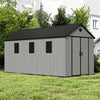 16x8 12x8 8x8FT Plastic Garden Tool Storage Shed Outdoor Lockable Bike Bin House