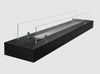 Bio fireplace insert 120 cm matt black with glass