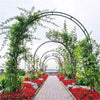 Metal Decorative Garden Arch with Ground Spikes Climbing Plant Support Trellis