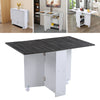 Drop Leaf Dining Table Large Folding Desk Space-Saving Kitchen Storage Breakfast