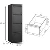4 Drawer Heavy Duty Metal Filing Cabinet with Lock for F4/A4 Document Storage