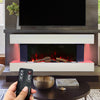50"LED Fireplace White Surround Suite Wall/Stand Wide Electric Fire 7Color Frame