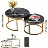 Nesting Coffee Tables Set of 2 Round Stacking Sofa Side Tables Bed/Living