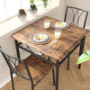 3PCS Dining Table Set Kitchen Table and Chairs for 2 Dining Room Table Brown🔥