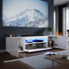 White 200cm High Gloss TV Stand Storage Cabinet Cupboard Unit with RGB LED Light