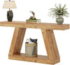 55-Inch Farmhouse Console Table, Rustic Sofa Table with Storage for Living Room