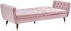 3 Seater Velvet Sofa Bed Click Clack 5 Colour Luxury Button Tufted Sleeper Couch