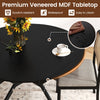 Folding Dining Table 120cm Extendable Round Kitchen Table-Black