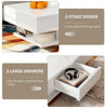 High Gloss LED Coffee Table With Storage Wooden 2 Drawer Living Room Furniture