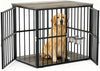 43" Large Dog Crate Furniture with Double Door Pet Cage Pet House Dog Kennel