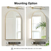 Arched Bathroom Mirror Cabinet Wall Mounted with Storage Modern Mirror Cupboard