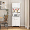 Farmhouse Sideboard Cabinet Kitchen Shelf for Microwave with Door Drawer Shelves